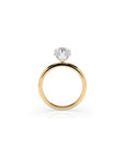 14k Pear Cut Solitaire Ring | Hidden Halo