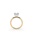 14k Round Solitaire Ring | Hidden Halo