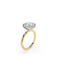14k Princess Cut Solitaire Ring | Hidden Halo