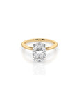 14k Oval Cut Solitaire Ring | Hidden Halo