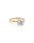 14k Round Solitaire Ring | Hidden Halo