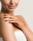 14k Round Triple Pave Ring