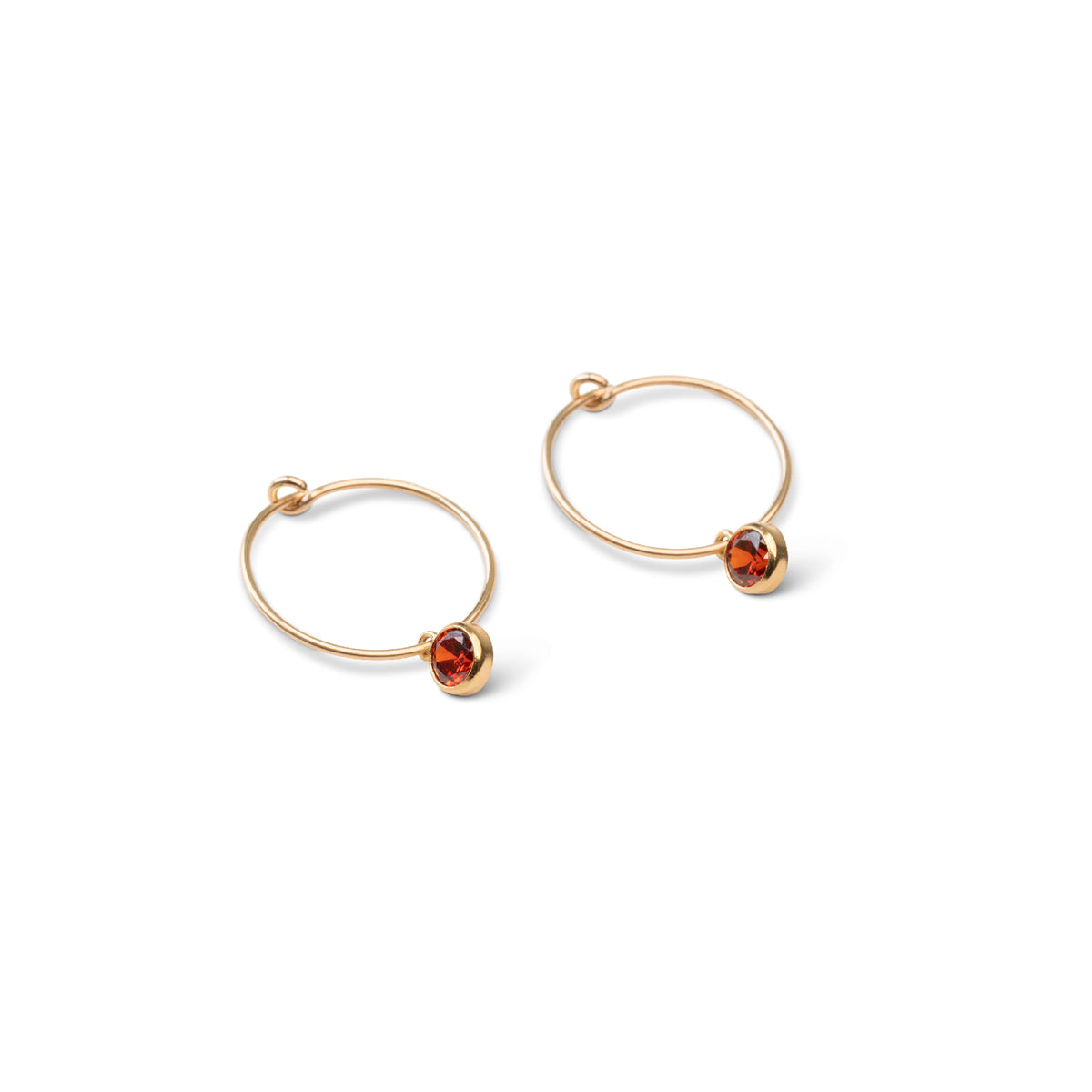 Gold Filled Dainty Birthstone Hoops