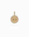 14k Diamond Halo Zodiac Necklace