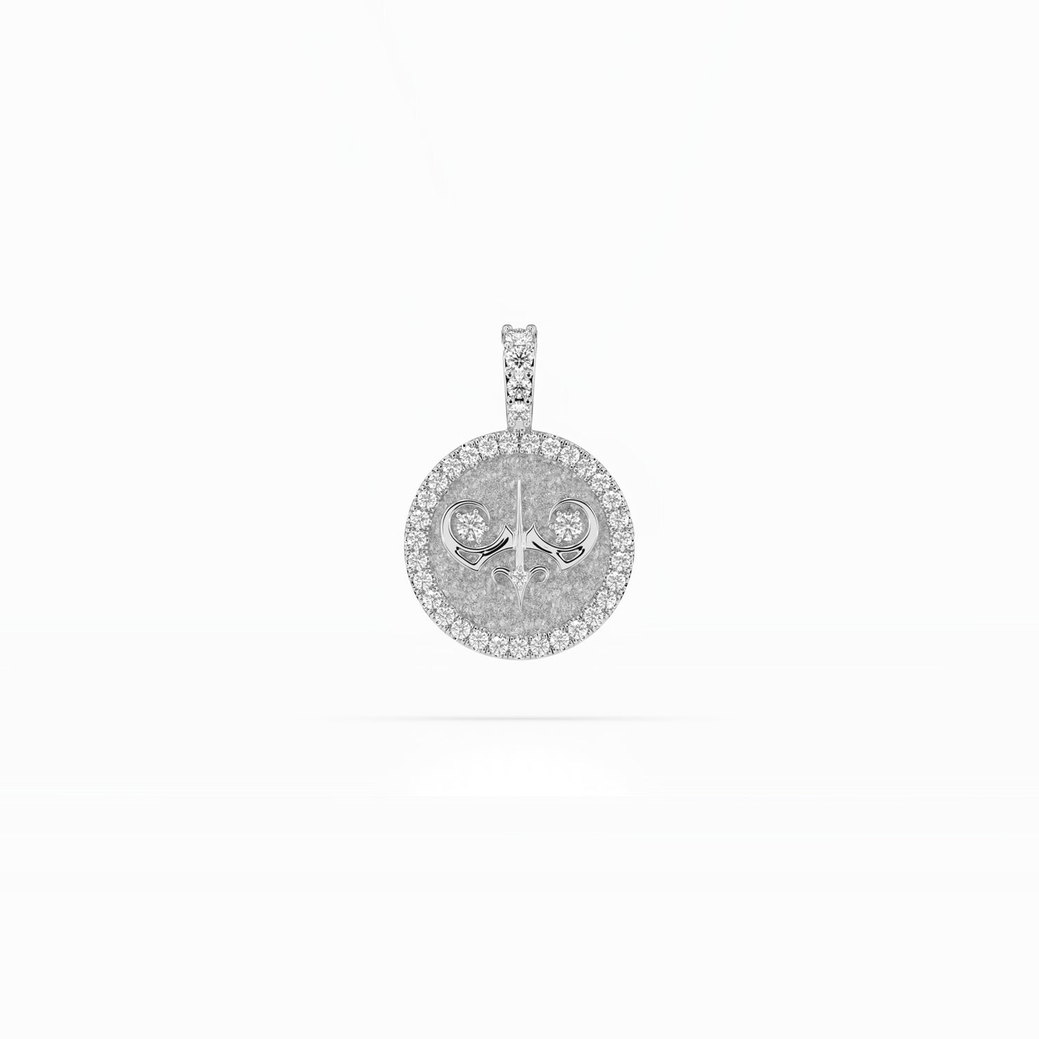 14k Diamond Halo Zodiac Necklace