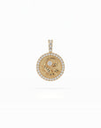 14k Diamond Halo Zodiac Necklace