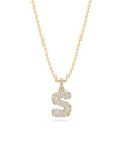 14k Diamond Bubble Letter Necklace