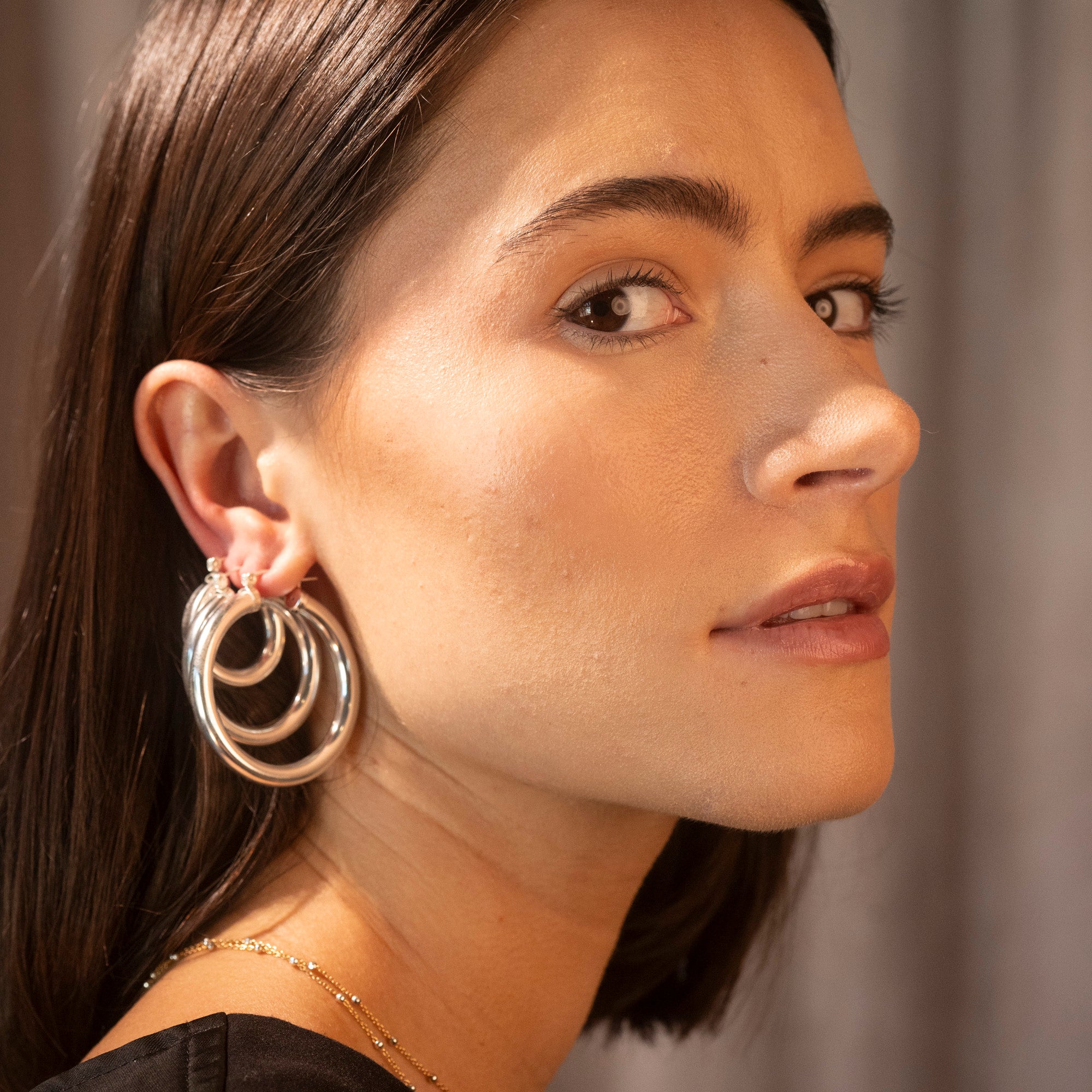Silver Chubby Hoops
