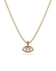 14k Petite Evil Eye Diamond Necklace