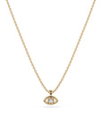 14k Petite Evil Eye Diamond Necklace