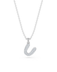 14k Diamond Bubble Letter Necklace