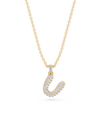 14k Diamond Bubble Letter Necklace