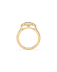 14k Emerald Celestial Bezel Ring