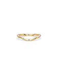 14k Curved Diamond Luna Stacker