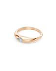 14k Little Oval Diamond Dome Ring
