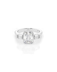 14k Emerald-Cut Axis Bezel Ring