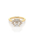 14k Emerald Celestial Ring