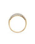 14k Little Diamond Pavé Dome Ring
