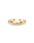 14k Little Marquise Diamond Dome Ring