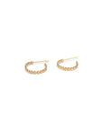 Gold Filled Flat Beaded Post Hoops