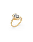 14k Pear Eclipse Bezel Ring