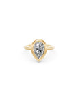 14k Pear Eclipse Bezel Ring