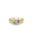 14 Heart Diamond Pyramid Ring