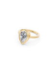 14k Pear Eclipse Bezel Ring