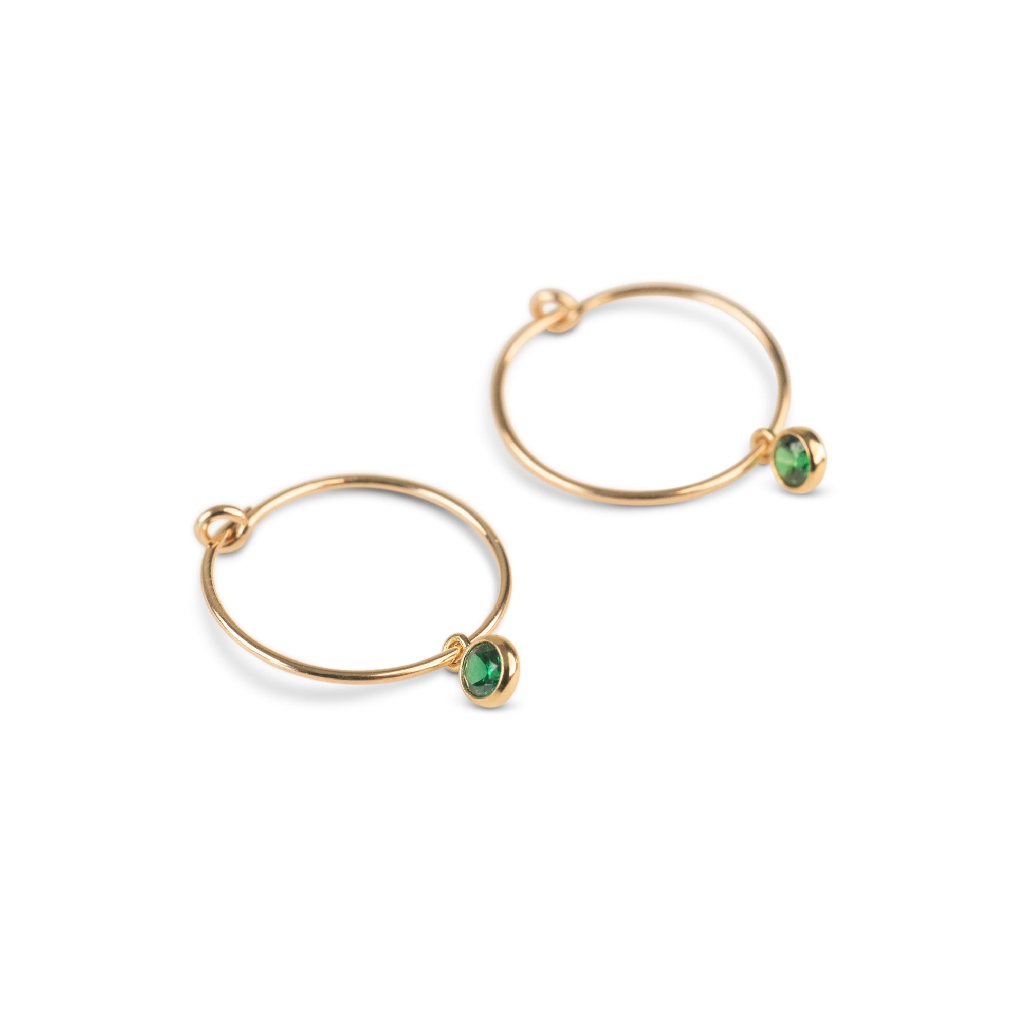Gold Filled Dainty Birthstone Hoops