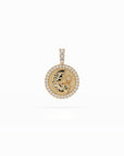 14k Diamond Halo Zodiac Necklace