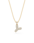 14k Diamond Bubble Letter Necklace