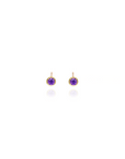 Petite Birthstone Bezel Studs