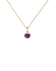 Gold Filled Crystal Charm Birthstone Necklace