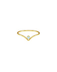 Gold Filled Aquamarine Chevron Stacker