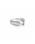 14k Aquamarine Pyramid Ring