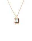 14k Mini Aquamarine Bezel Necklace