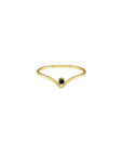 Gold Filled Black Crystal Chevron Stacker