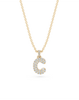 14k Diamond Bubble Letter Necklace