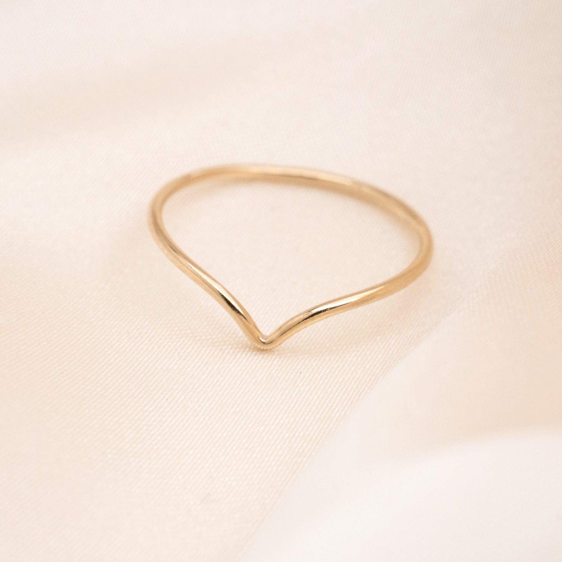 14k Gold Chevron Ring