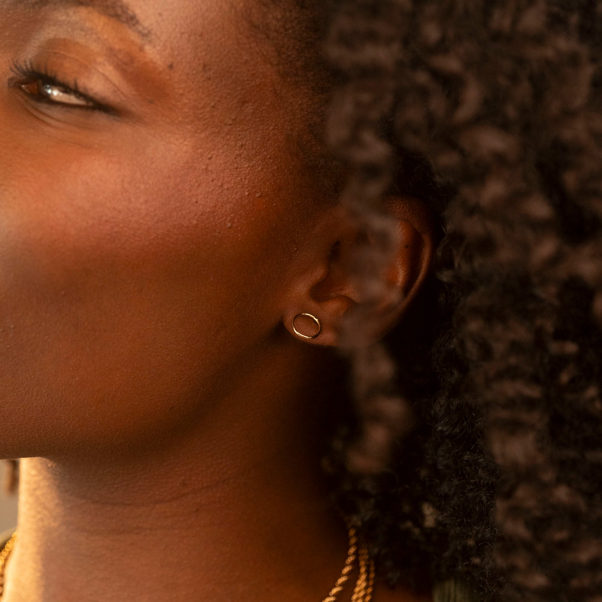 Gold Filled Full Moon Studs