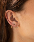 Gold Filled Circle Crystal Studs