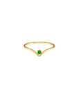 Gold Filled Emerald Chevron Stacker