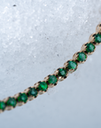 14K Emerald Cupcake Tennis Bracelet | 2 CTW