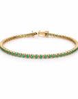 14K Emerald Cupcake Tennis Bracelet | 2 CTW