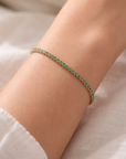14K Emerald Cupcake Tennis Bracelet | 2 CTW