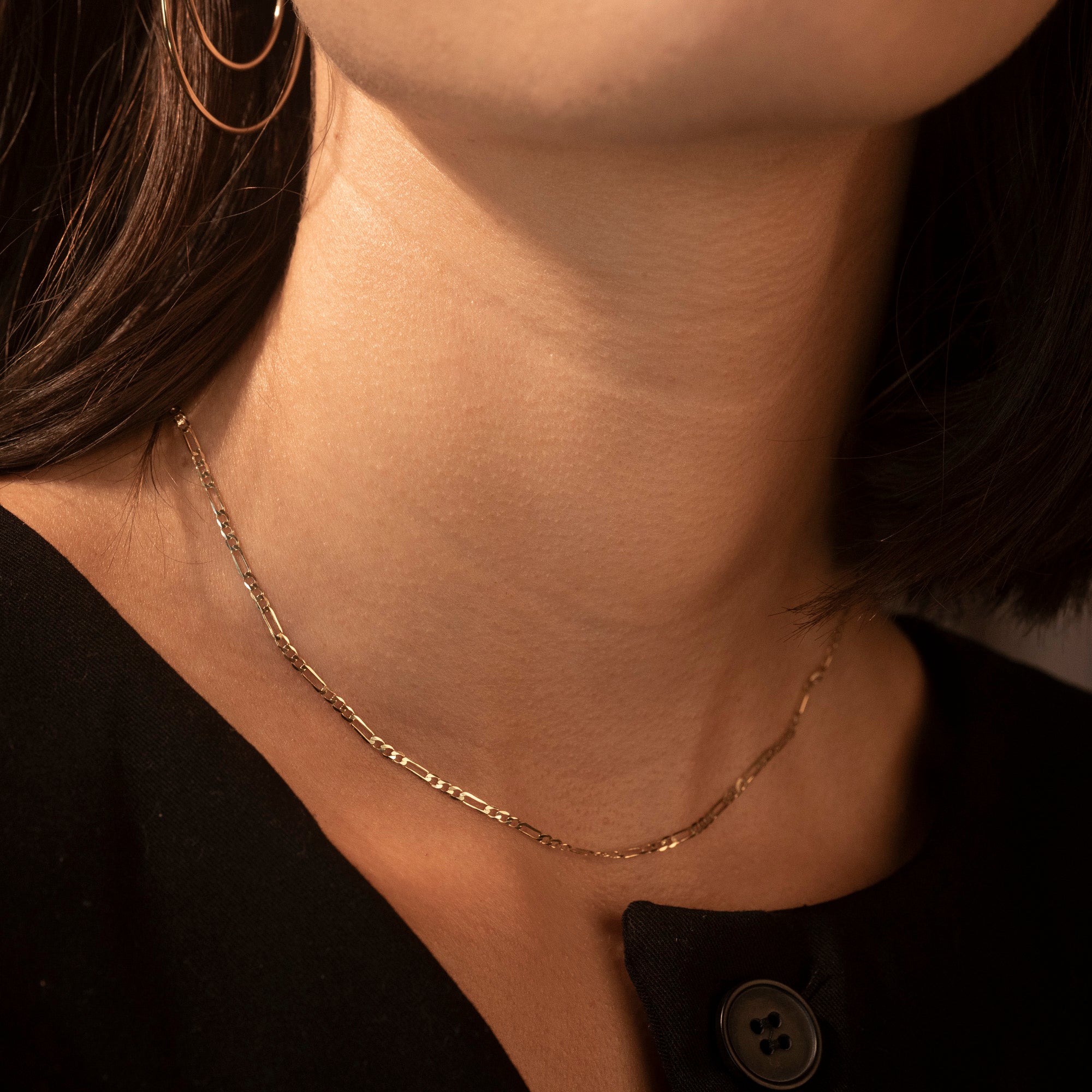 14k Thin Figaro Necklace