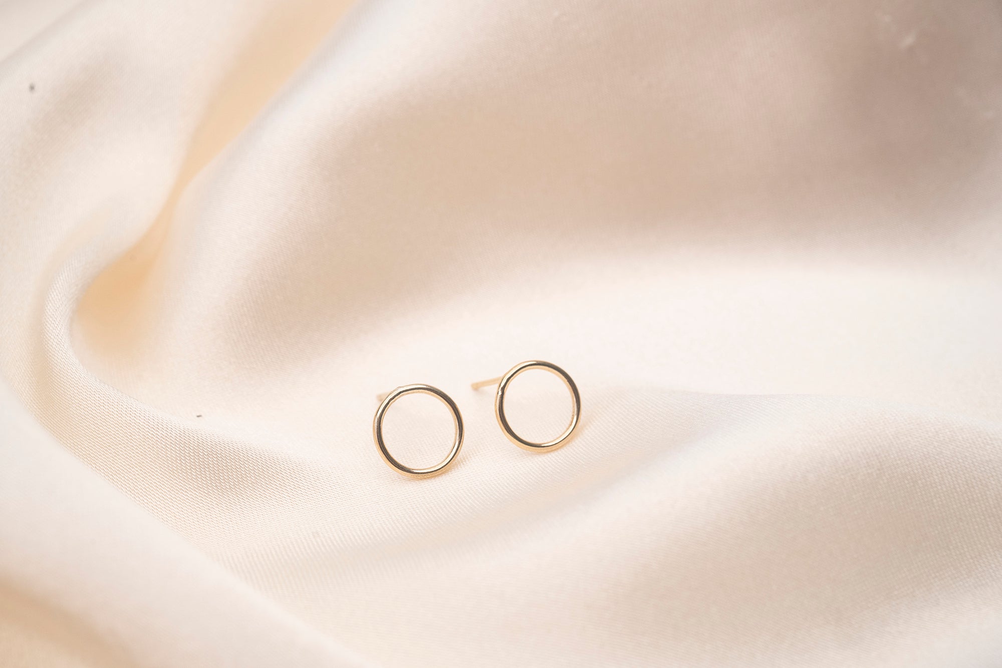 Gold Filled Full Moon Studs
