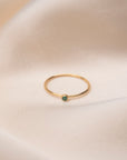 Gold Filled Emerald Crystal Stacker