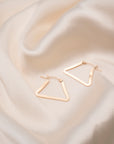 Gold Filled Flat Triangle Hoops