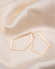 Gold Filled Flat Chandelier Hoops